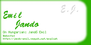 emil jando business card