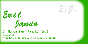 emil jando business card